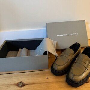 Officine Creative Lug Sole Loafers -  olive SZ 37